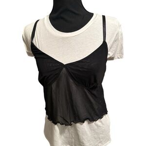 NWT Anthro cropped camisole size M black